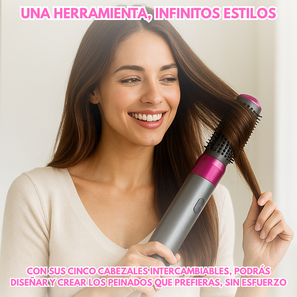 Secador Alisador Enrulador 5-en-1 Profesional