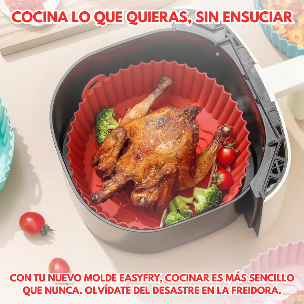 Set 6 Moldes De Silicona Reutilizables Para AirFryer