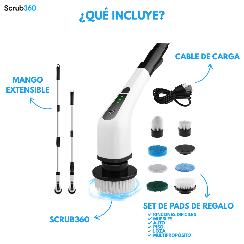 Cepillo Limpiador Eléctrico Olvídate De Fregar