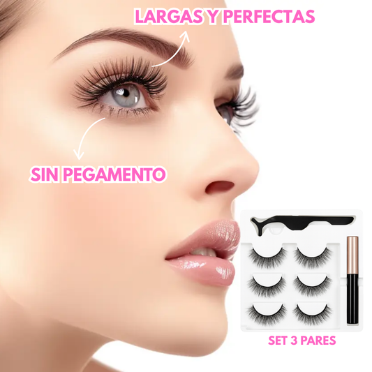 Set 3 Pestañas Perfectas Magnéticas CuteLash